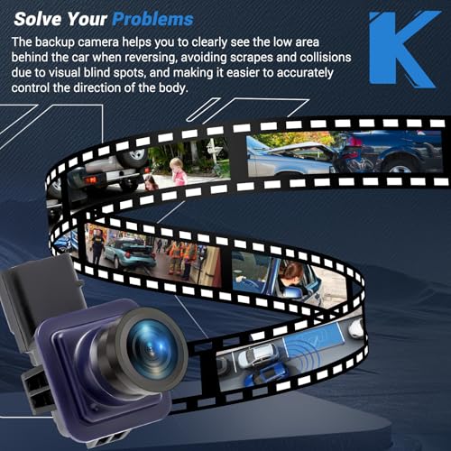 Image of Rear View Backup Camera Compatible with Ford Escape 2014 2015 2016 Parking Assist Camera 170Ultra Wide Angle HD Night Vision Waterproof EJ5Z-19G490-A GJ5T19G490AD