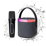 Generic-Portable-Bluetooth-Speaker-Wireless-Surround-Sound-Low-bass-Equipped-with-Bluetooth-Wireless-Microphone-Colored-LED-Lights-Bluetooth-53-Suitable-for-Home-Party-and-Outdoor-use-Black