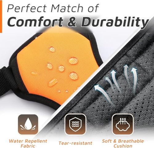 Image of No Pull Dog Chest Belt Harness, Comfortable & Adjustable Size for 24-35 Kg Pet (Orange, Large)