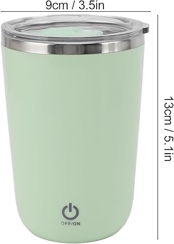 Miniatura 2 de Shaker Bottle - Taza mezcladora eléctrica de acero inoxidable de 11.8 onzas, mezcladora autoagitable, taza de café recargable por USB para deportes,