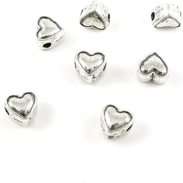 750 Pieces Wholesale Supplies Ancient Silver Fashion Jewelry Making Charms Findings W-13627 Heart Bead Pendant Retro DIY Craft Alloys Lots Repair Jewellery Findings Accessoires