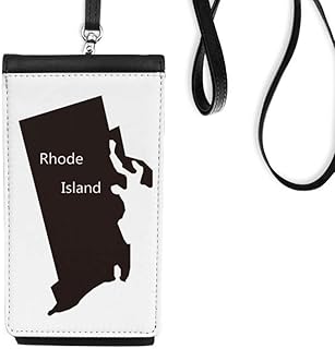 USA Map Outline Phone Wallet Purse Hanging Mobile Pouch Black Pocket
