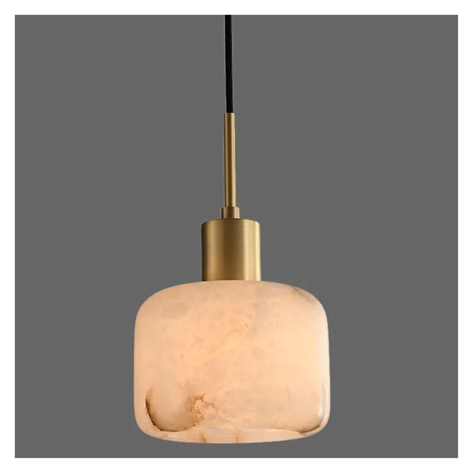 KXEcoLife Modern Minimalist Marble Chandelier - Copper LED Pendant Lamp for Living Room, Bedroom, Study Decoration