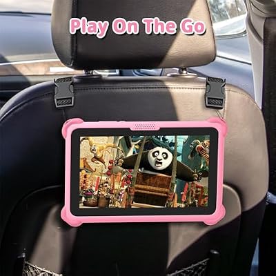 Kids Tablet, 7 inch Tablets for Kids 3-12, Toddler Tablet with Stand Case, 32GB Child Learning Computer Tablets with WiFi for Boys Girls, IPS Screen, Parental Control, GMS, YouTube (Pink)