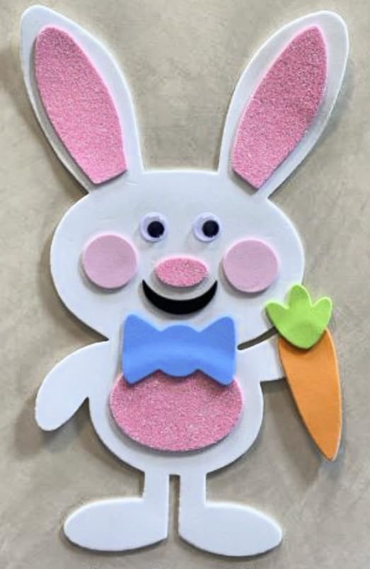 Kit de artesanato ST Easy Foam Coelhinho da P&aacute;scoa, 13 pe&ccedil;as, atividades de f&eacute;rias DIY para...