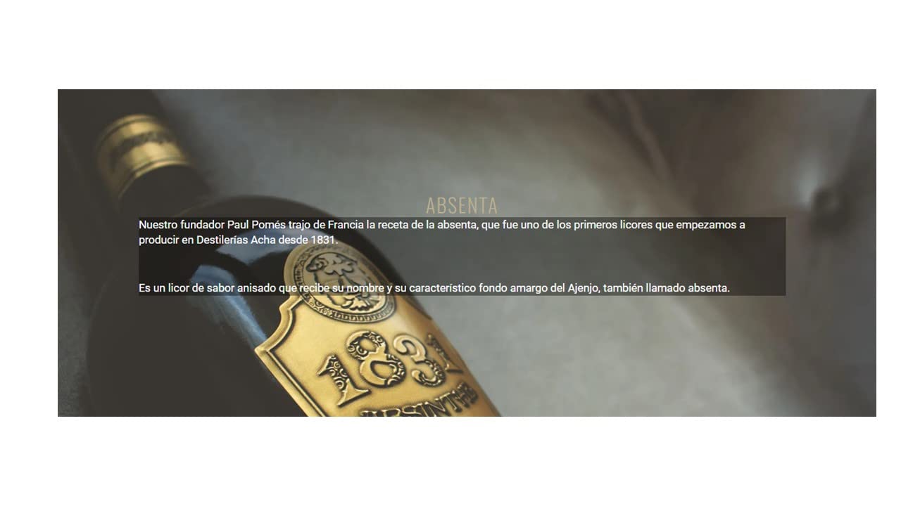 Destileria Acha - Absenta Natural 1831 Premium edición LIMITADA - botella 700 ml