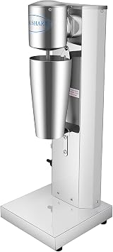 Commercial Milkshake Machine, Stainless Steel Single Head, Double Disc Shaft, 18000RPM, 110V 180W, 2 Speed, 22oz, Non-Slip, for Cafe, Bubble Tea, Restaurant Single-head