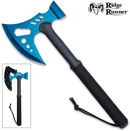 Miniatura 2 de Ridge Runner Martillo táctico multiherramienta y hacha con funda (azul)