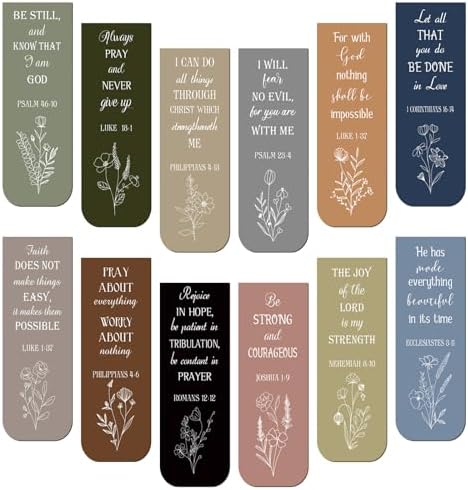 Zonon 48 Pcs Bible Verse Magnetic Christian Bookmarks, 0.8x4.7in ...