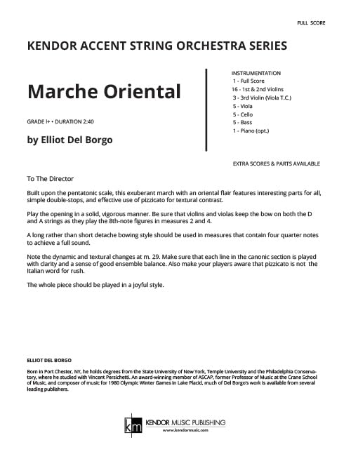 Marche Oriental (Full Score)