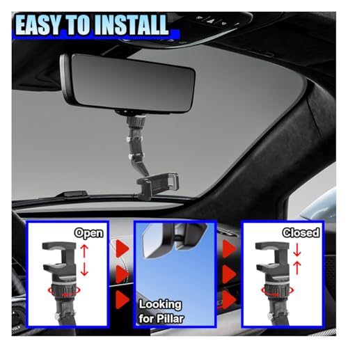 Rearview Mirror Phone Mount Holder for Car, 360° Rotating Adjustable Car Green - 第 10/13 張圖片
