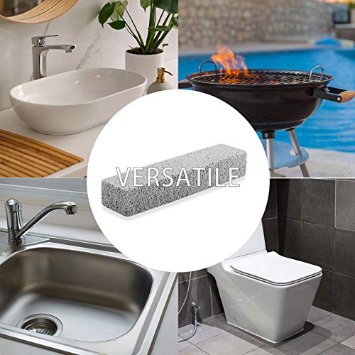6 Pack Pumice Stone For Toilet Bowl Cleaning, Scouring Stick Remove Toilet Bowl Hard Water Rings, Calcium Buildup And Rust Suitable For Cleaning Toilet, Bathroom, Kitchen Sink, Grill（Gray #TOP3