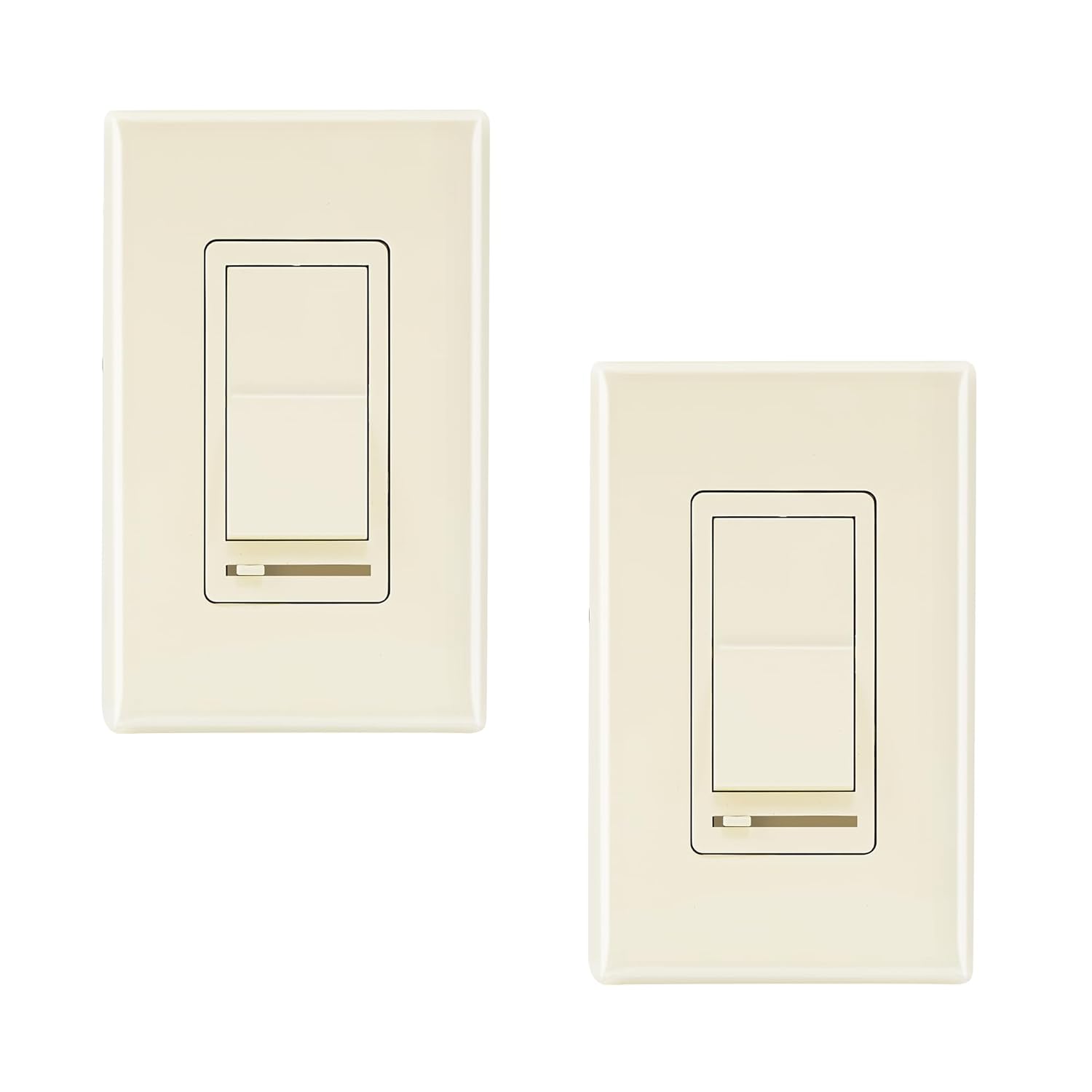 CLOUDY BAY in Wall Dimmer Switch for LED Light/CFL/Incandescent,3-Way Single Pole Dimmable Slide, 600W max Incandescent,150W max Dimmable LED/CFL, Cover Plate Included, Pack of 4