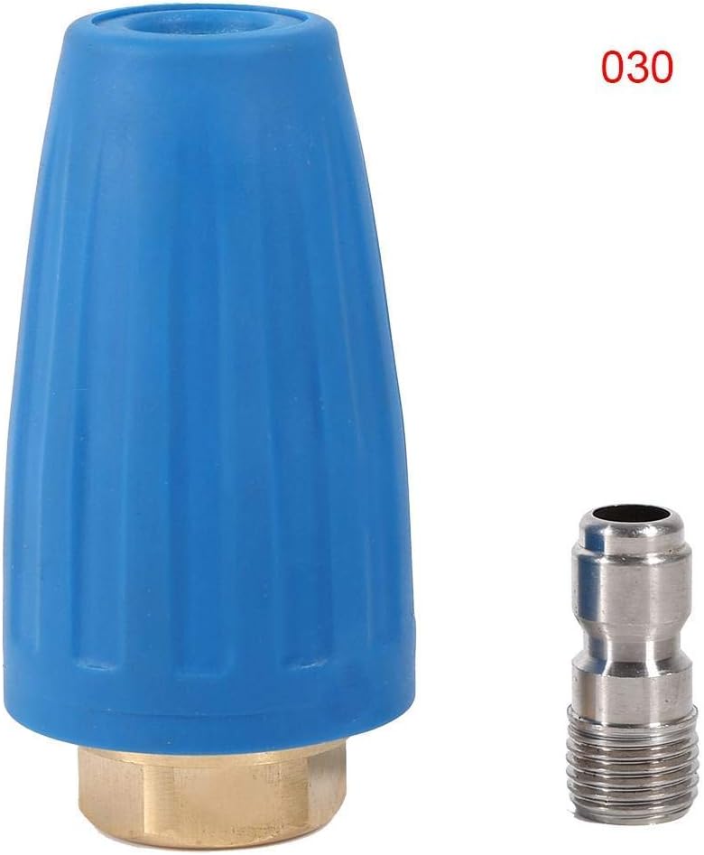 Pressure Washer Turbo Nozzle, Rotating Nozzle 3000Psi Spray Nozzle Tips Kit Universal 1/4" Quick Connect Plug(3.0 Gpm)