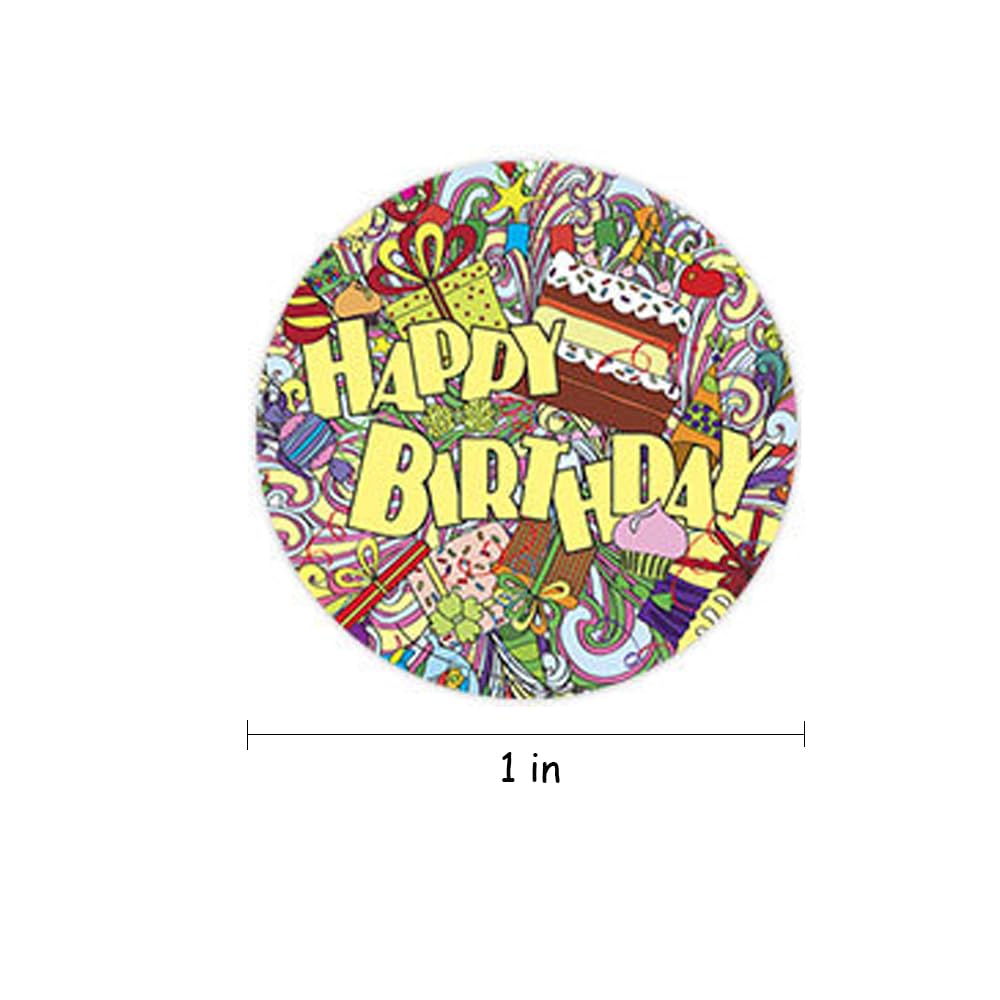 Pegatinas De Feliz Cumpleaños, 500 Unidades, Autoadhesivas, | Cuotas