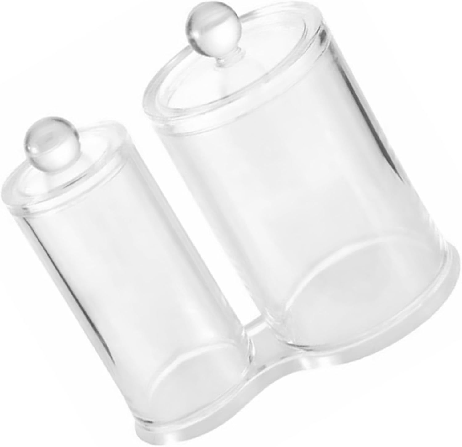 Acrylic Transparent Cosmetic Tools Box Makeup Organizer Vanity Storage Container for Bathroom and Household Lightweight Space-saving Design for Powders Lipsticks Cotton Swabs and