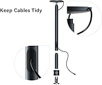 Vista 7 de Dangbei Soporte de techo para proyector, altura ajustable de 3.9-15.7 pulgadas, tornillo de 1/4 pulgadas compatible con DBX3 Pro