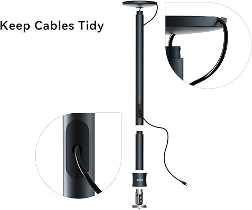 Miniatura 7 de Dangbei Soporte de techo para proyector, altura ajustable de 3.9-15.7 pulgadas, tornillo de 14 pulgadas compatible con DBX3 Pro
