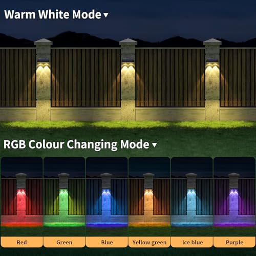 4 Lampes solaires extérieur RVB jardin étanches IP65 HAMLITE - 3