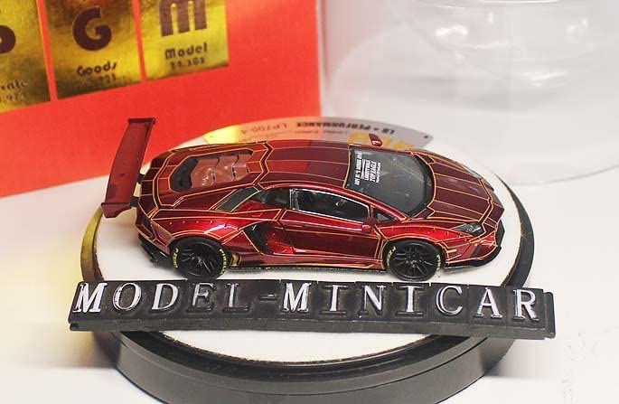 Amazon | △High End！Metallic Red！全開閉！PGM 1/64 ランボルギーニ