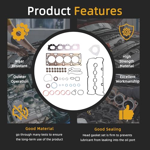 Image of Head Gasket Set, 1.8L, for Chevy Cruze Sonic 2011-2017, for Cruze Limited 2016 1.8L L4 DOHC 16V, HS26516PT-1, HS54702A, HGS345(42pcs)