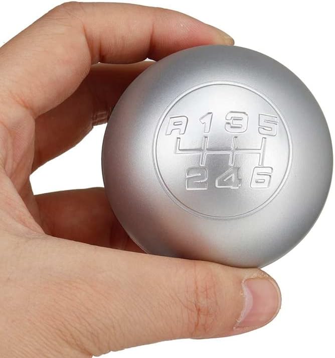 Miniatura 4 de Perilla de palanca de cambios manual para coche de 6 velocidades, palanca de cambios, bola de mano para Alfa Romeo Giulietta 2010-On (plata)