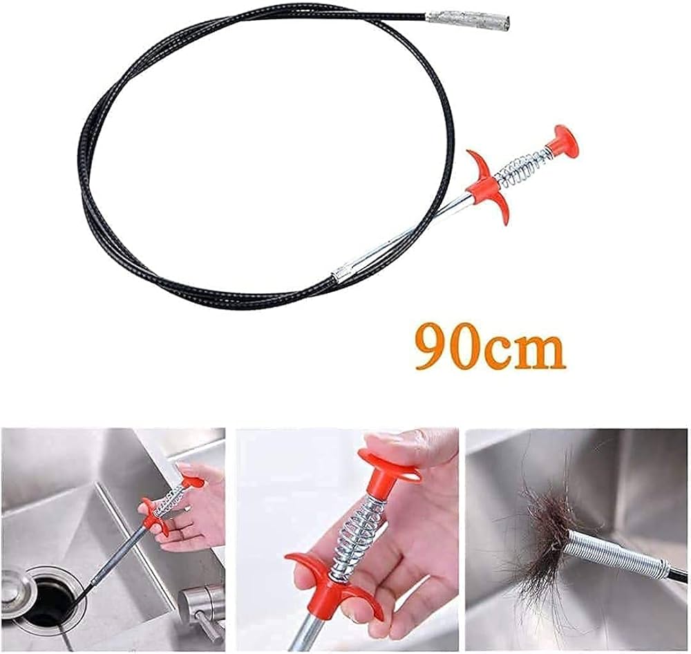 Ronest Catching Sink Overflow Drain Cleaning Drain Clog Water Pipe Sink Cleaner Snake Unblocked Kitchen Bath Rod Hair Remover (Random Color - Red) : Amazon.in: Home Improvement