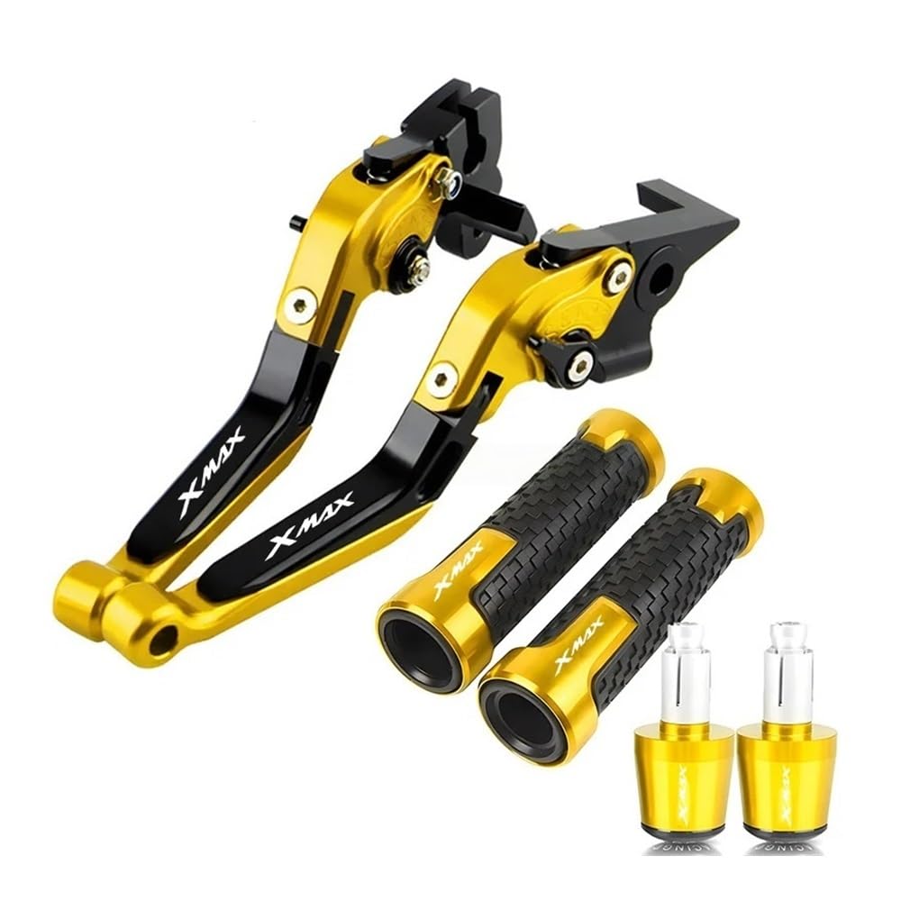 Xvasdgaer B For Ya&Maha Xmax 125/200/250/400 Rake Clutch Levers Handlebar Hand Grips Ends(B)