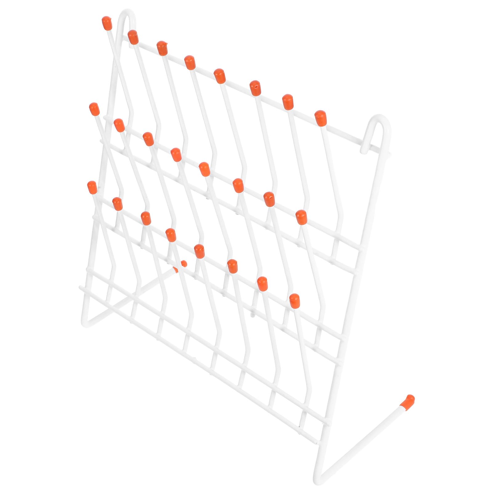 Supporto Per Provette Da Laboratorio 24 Posti in Plastica, Scaffale Di Scarico Essiccazione Per Becher, Rack Per Stoccaggio Leggero e Resistente Per Uso Scientifico e Industriale