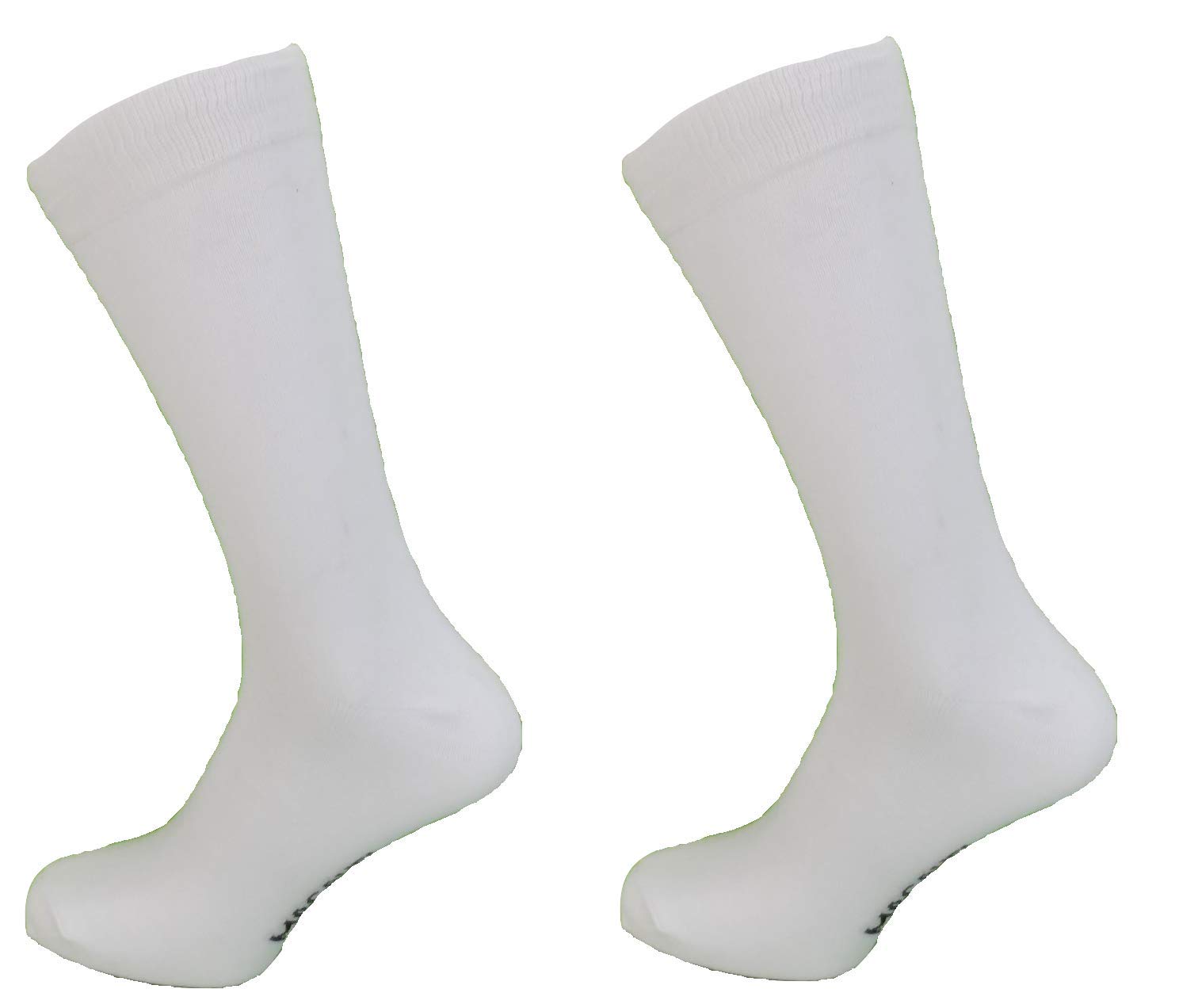 Mazeys Men's White 2 Pair Pack Plain Mod Socks (As8, Alpha, One_size, Regular, Regular, )