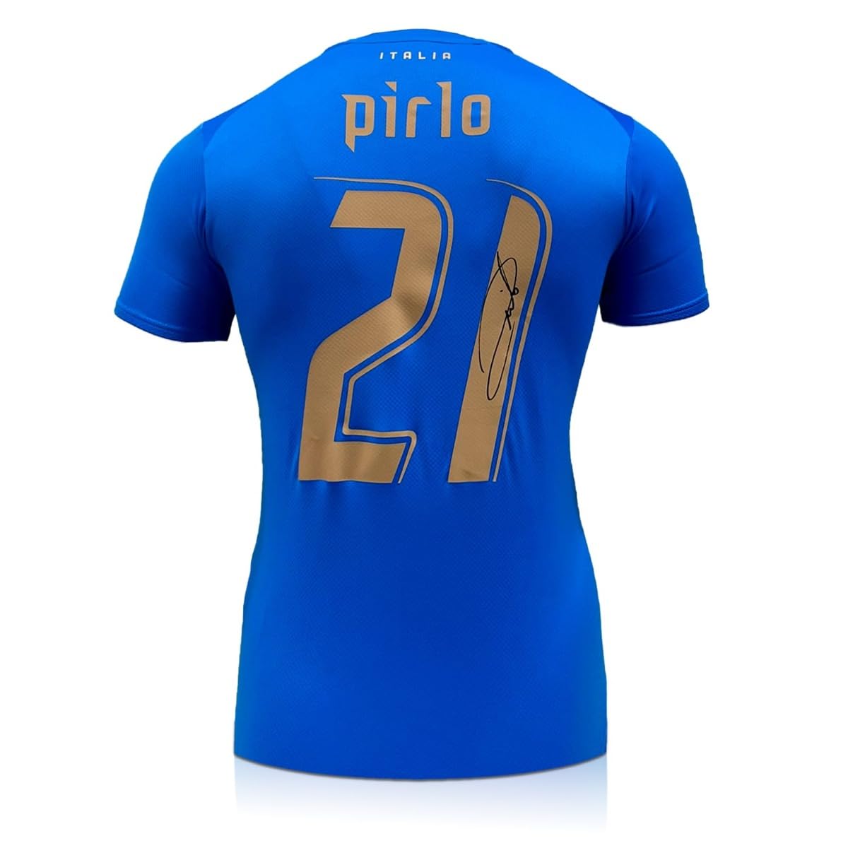Maillot Italie FC Signé Andrea Pirlo #21 - Domicile - Authentifié Beckett