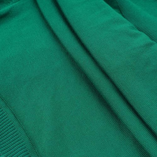 Women's Cardigan Sweater V Neck Lightweight Button Front Knit Tops Green - image 6