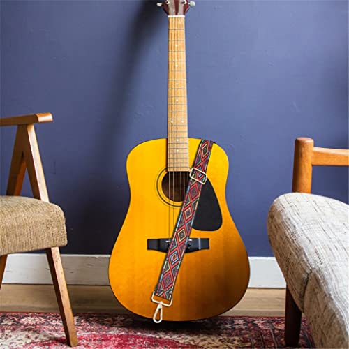 Sangle pratique pour guitare acoustique, banjo (rouge, taille unique) - Les Beatles, Paul McCartney, John Lennon, RIngo Starr, George Harrison Sangle pratique pour guitare acoustique, banjo (rouge, taille unique) – Image 3