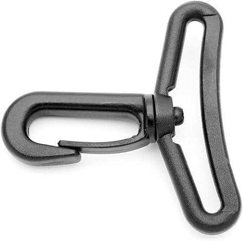 Miniatura 7 de CRAFTMEMORE 6 piezas de gancho de plástico giratorio para puerta de empuje, cierre de mosquetón para monedero, accesorios JINH (1 12 pulgadas)