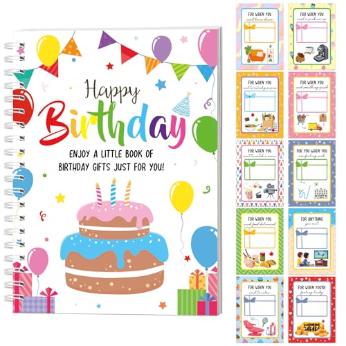 gisgfim Birthday Gift Card Book Booklet Greeting Cards Booklet Keeper Organizer Books Birthday Keepsake for Adults College Student Women Teens Kids Personalized Present Books Gift Supplies 5x7 Inches