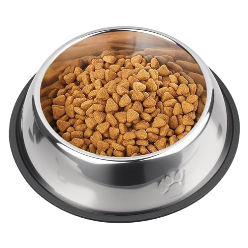 Ciotola per Cani in Acciaio Inox, Ciotole per Cani Piccoli Grandi, Ciotola Acqua Canes, Ciotole Cane con base in gomma, per Cane di taglia media/grande/piccola