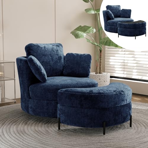 Chifee & Vingol Swivel Accent Chair with Ottoman 40.35