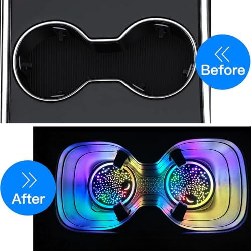 2 Pcs Luz LED para Portavasos de Auto con Cable USB miniatura 3