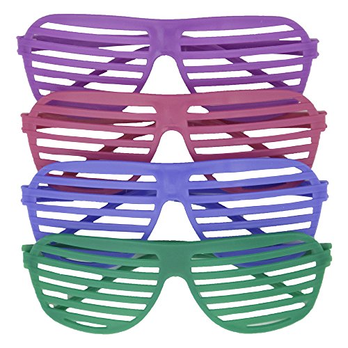 Neon Party Shutter Shades, 4 Ct. Neon Party Shutter Shades, 4 Ct.