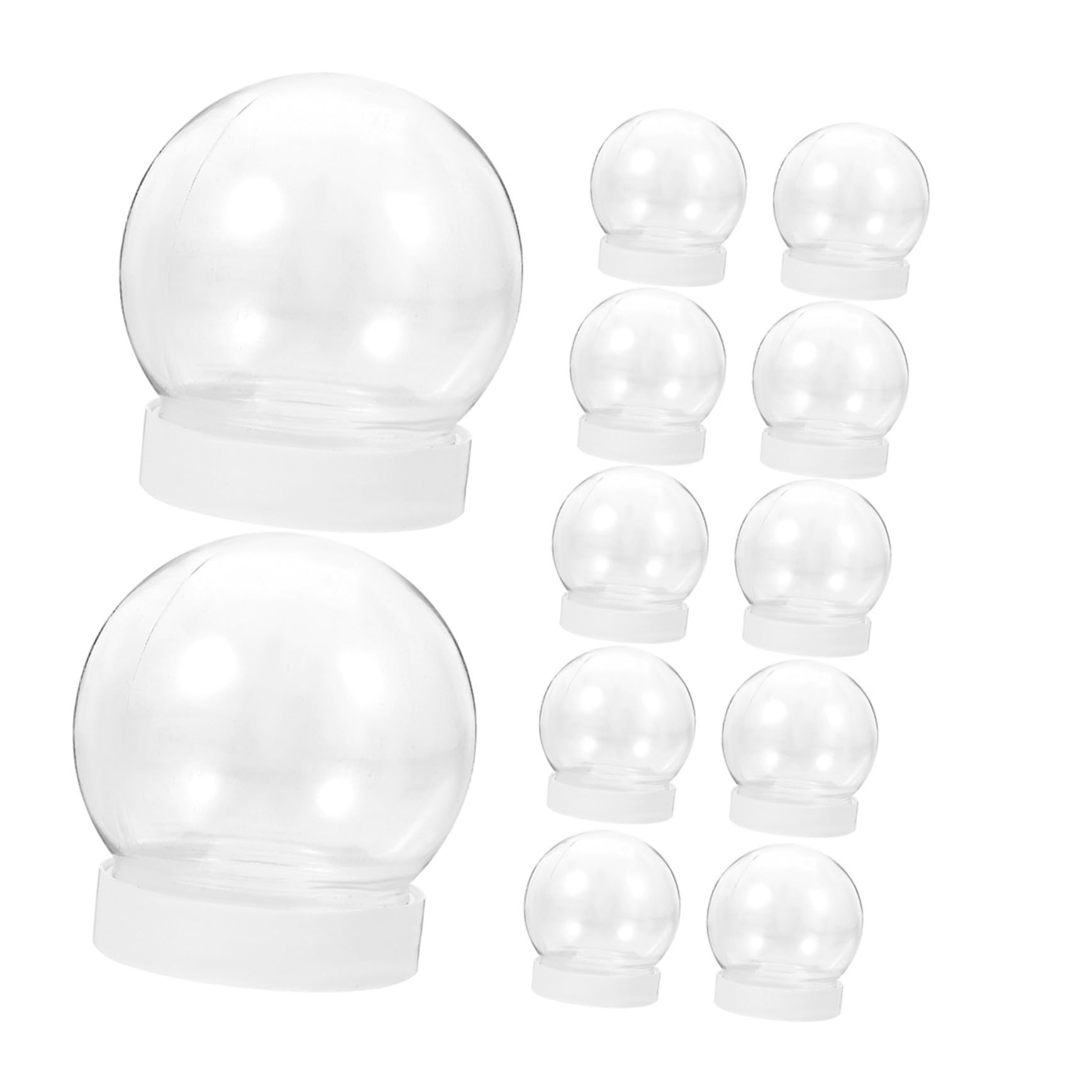 Globos transparentes Beatifufu de 150ml: pack de 12 esferas de plástico para adornos navideños DIY