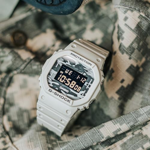 Montre numérique G-Shock Casio DW5600CA-8 gris clair pour homme