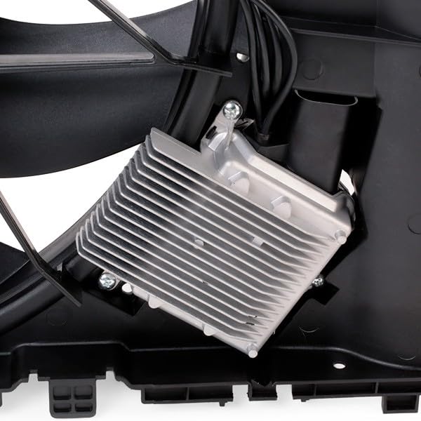 RIDEX 508R0085 Ventilador de motor con unidad de control con bastidor radiador (armazón) Motor sin escobillas Compatible con MERCEDES-BENZ Clase C Sedán W203