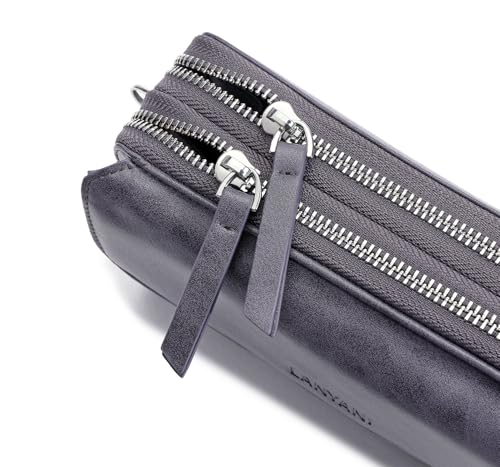 Image of Lanyani RFID Crossbody Wallet Wristlet Purse with Phone Pocket For Women Vegan Leather