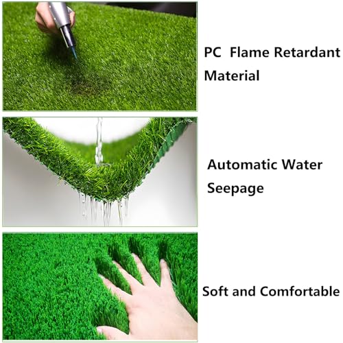 Tappeto di Erba Artificiale ad Alta Definizione e dall'aspetto Realistico - Tappeto in Erba Sintetica Morbida per Giardino, Prato, Balcone e Paesaggio Esterno - Erba Verde 2x10 m (6,56x32,8