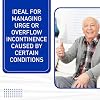 Afex Night Time Incontinence Management System - Incontinence Supplies with Standard Briefs with High Style Receptacle, Accessories & Extra Capacity Bed Bag - M (for 32-34 Waist)