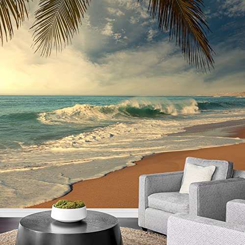 Wall26 - Tropical Beach - Removable Wall Mural | Self-Adhesive Large Wallpaper - 66X96 Inches #TOP1