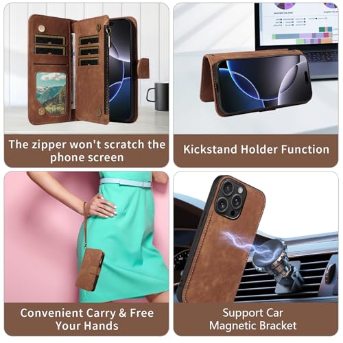 Coque iPhone 16 Pro Max fermeture éclair protection écran verre trempé
