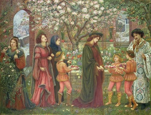 Tableau Marie Spartali Stillman Le Jardin Enchanté Impression sur Toile 60x90cm