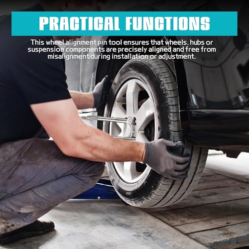 Image of Wheel Alignment Pin, M12x1.5 Wheel Alignment Tool with Lug Bolt, Stainless Steel Wheel Hanger Rim Stud Pilot Pin Guide Studs for Tire Changing, Automotive Wheel Stud Alignment Tool (M12x1.5)