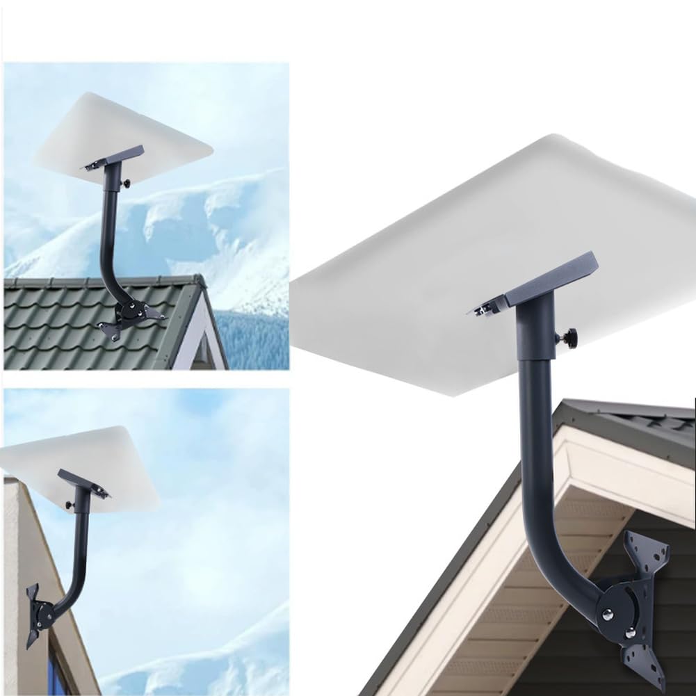 Staffa di montaggio a parete regolabile in metallo per antenna Starlink Gen 3, braccio telescopico antiruggine resistente alle intemperie con regolazione dell'angolo di 90-180 gradi, include viti di